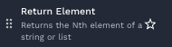 A screenshot of the set return element transform action, seen in the actions list menu of the workflow builder canvas.